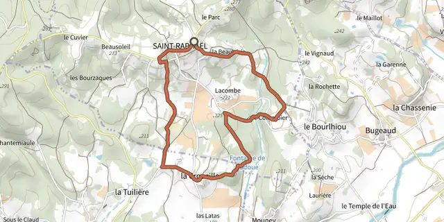 The Boucle du Pontillou track on the IGN map