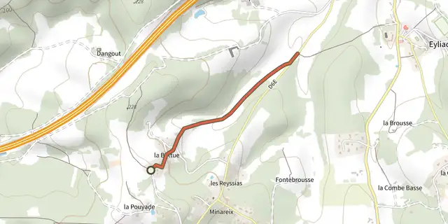 The Variante La Chapoulie track on the IGN map