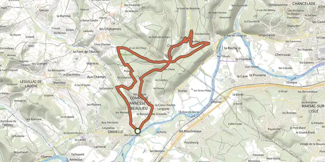 The Boucle du Village en Bois track on the IGN map