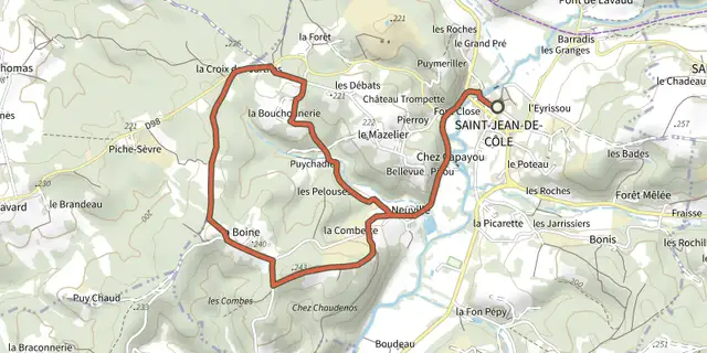 The Boucle des Floralies track on the IGN map