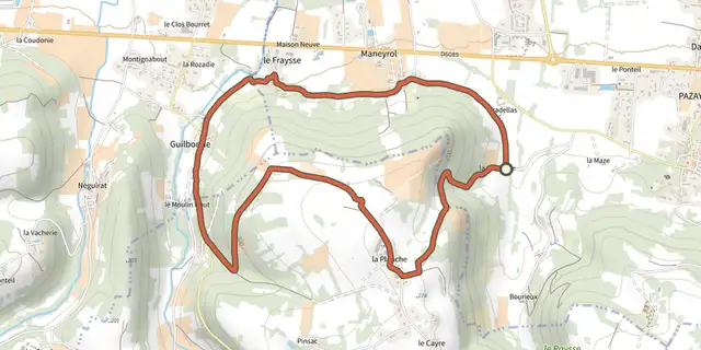 Tracé de Boucle de Maneyrol sur le Plan IGN