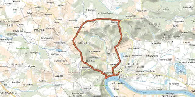 Tracé de Boucle de Cap de Fer sur le Plan IGN