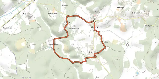 The Boucle du Brame track on the IGN map