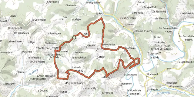 Tracé de Boucle du Bois de Sinzellas sur le Plan IGN