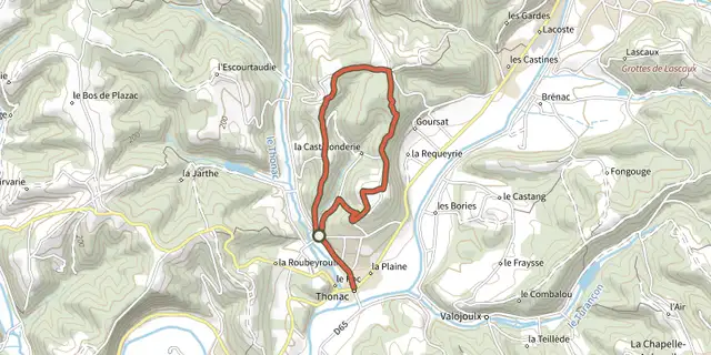 The Boucle de Maillol track on the IGN map