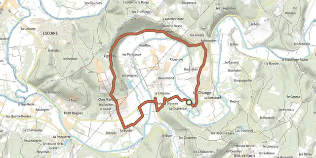 The Boucle des Pommiers track on the IGN map