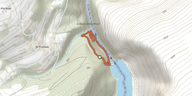 The Barrage du Châtelot N°33 track on the IGN map
