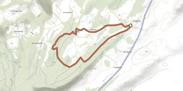 The Meix Lagor N°23 track on the IGN map