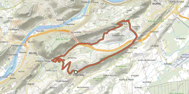 The Fontain track on the IGN map
