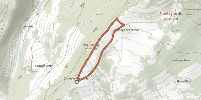 The Balade de l'Estive track on the IGN map