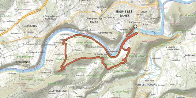 The Mont Dommage track on the IGN map