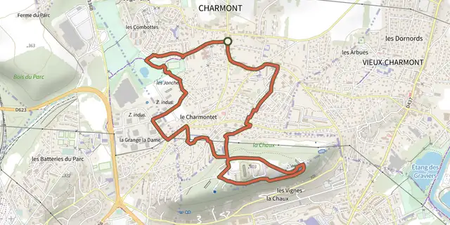 The Fort Lachaux par le versant Nord track on the IGN map