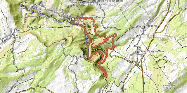 The Aiguillons de Brasse track on the OpenTopoMap map