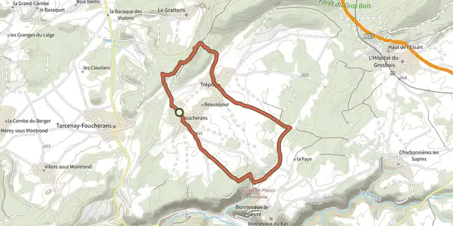 The Boucle des musées track on the IGN map