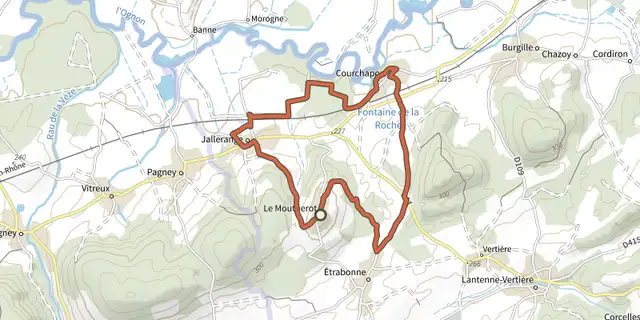 Tracé de Les Trois Villages sur le Plan IGN
