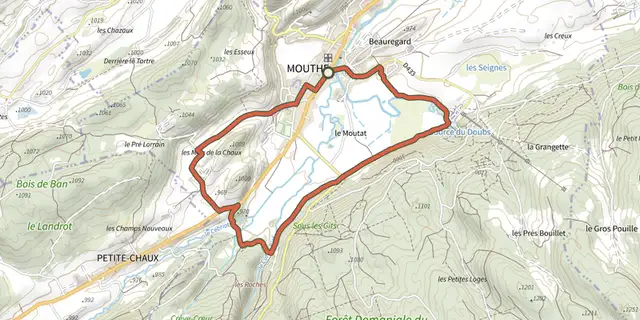 The Cagnard n°6 track on the IGN map