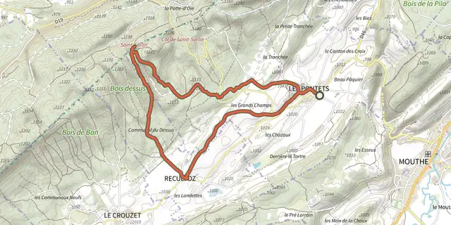 The Saint-Sorlin track on the IGN map
