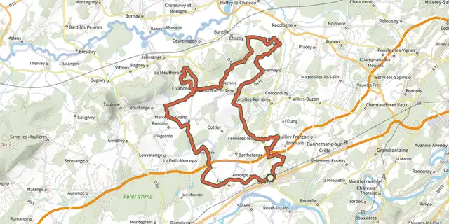 Tracé de St Vit-fait Bien fait sur le Plan IGN