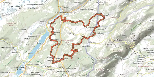 The Les petits Fourgs track on the IGN map