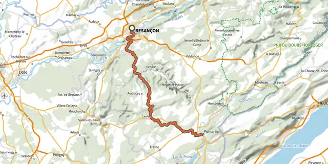 The Tacot tac track on the IGN map