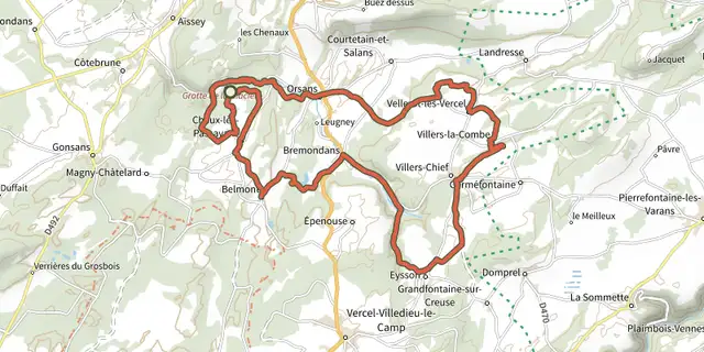 The La guerre des guidons track on the IGN map
