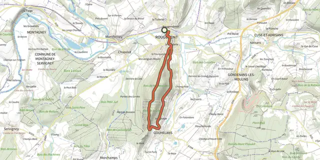 The Champotey track on the IGN map
