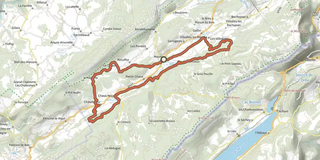 The La Meuthiarde - N°40 track on the IGN map