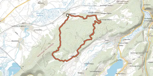 The Le Laveron - n° 93 track on the IGN map