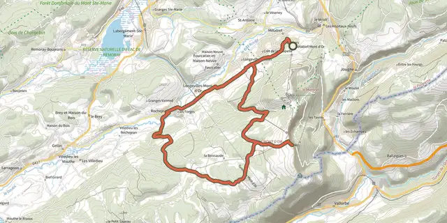 The Mont d'Or track on the IGN map