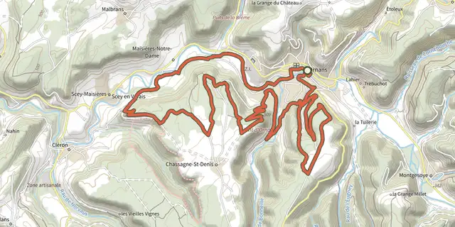 The Castel Saint Denis - n° 28 track on the OpenTopoMap map