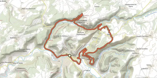 Tracé de La Brême - n° 27 sur le Plan IGN