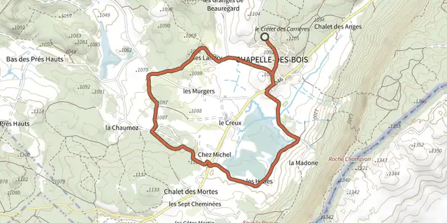 The Chez Michel ou la Tourbière - N°27 track on the IGN map
