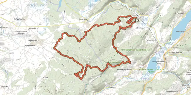 The Par monts et par vaux - N°39 track on the IGN map