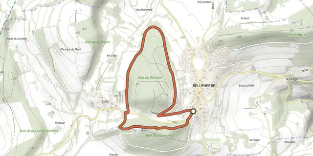 Tracé de Sur les Roches sur le Plan IGN