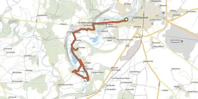 The A vélo entre les eaux - boucle n°20 track on the IGN map