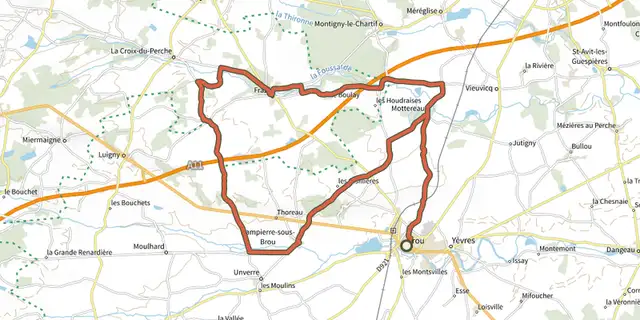The Epis et colombages en Perche-Gouet - boucle n°9 track on the IGN map