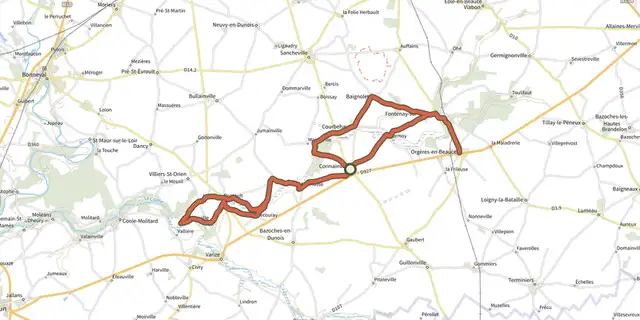 The Le val de Conie - boucle n°28 track on the IGN map