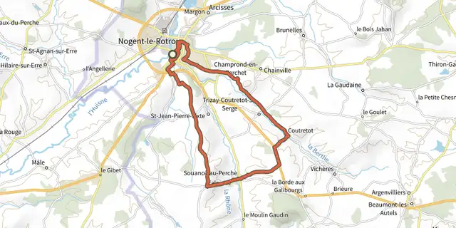 The Manoirs entre Berthe et Ronne - boucle n°5 track on the IGN map