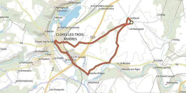 The Retour sur la terre - boucle n°25 track on the IGN map