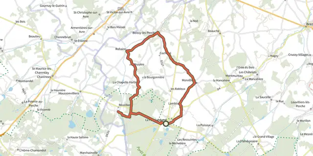 The Sur les traces de la Dame blanche - boucle n°6 track on the IGN map