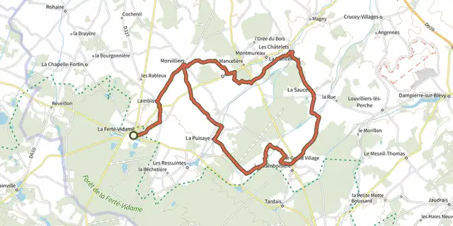 The Sur les traces des templiers - boucle n°12 track on the IGN map