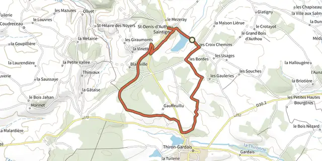The La vallée de la Vinette VTT 6 track on the IGN map