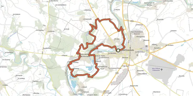 Tracé de Le moulin de Courgain : circuit n°3 sur le Plan IGN