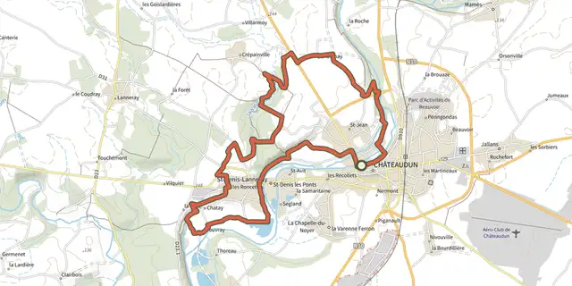 The Les bois de Saint-Martin : circuit n°1 track on the IGN map