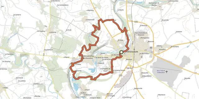 The Par la passerelle de Vouvray : circuit n°2 track on the IGN map