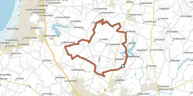 Tracé de Circuit de Huchepie sur le Plan IGN