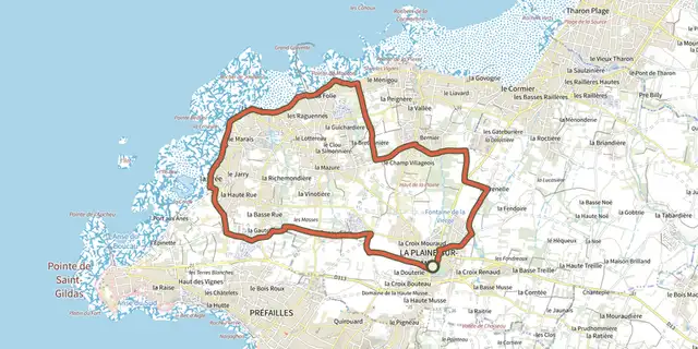 The Circuit du Port de Gravette track on the IGN map