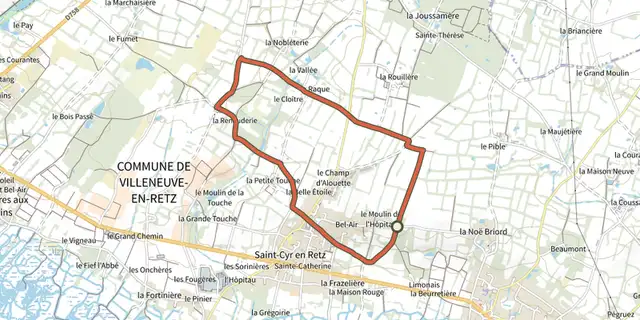 Tracé de Les Hauts de Saint-Cyr sur le Plan IGN