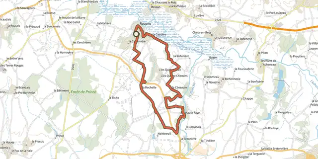 Tracé de Circuit de la Vallée Blanche sur le Plan IGN