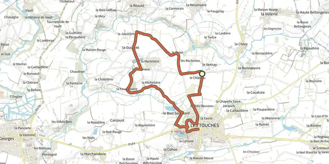 Tracé de La Chauminette sur le Plan IGN